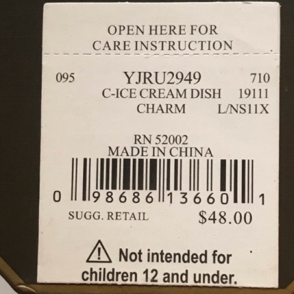 New Juicy Couture Ice Cream Yogurt dish Charm - Picture 4 of 4